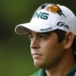 Louis Oosthuizen of South Africa walks to the 14th tee during final round play in the 2012 Masters Golf Tournament at the Augusta National Golf Club in Augusta, Georgia, April 8, 2012. REUTERS/Brian Snyder