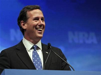 U.S. former Republican presidential hopeful Senator Rick Santorum speaks at the Celebration of American Values Leadership Forum during the National Rifle Association's (NRA) 141st Annual Meetings & Exhibits in St. Louis, Missouri April 13, 2012. REUTERS/Tom Gannam