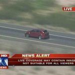 A vehicle is shown being pursued by police in a high-speed chase in this handout still image from video courtesy of MyFox10 News in Phoenix, Arizona September 28, 2012. REUTERS/MyFox10 News/Handout