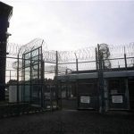 An interior courtyard at Pelican Bay prison in Crescent City, California, April 27, 2005.