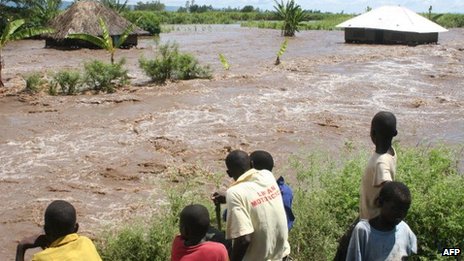 Many families have had to move to higher ground as rivers burst their banks