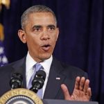 President Barack Obama gestures during a statment about the Affordable Care Act, Friday, June 7, 2013, in San Jose, Calif. Speaking about the NSA collecting of phone records, the president said`Nobody is listening to your telephone calls,' just numbers and duration. (AP Photo/Evan Vucci)