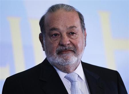 Mexican billionaire Carlos Slim looks on before he gives a speech at Mexico's school of engineers during an event to mark the 50th anniversary of his engineering degree, in Mexico City