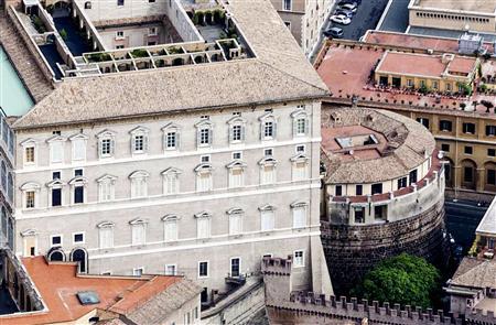 File photo shows an exterior view of the tower of the IOR, the Vatican bank, in Vatican City