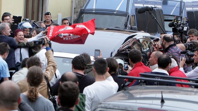 Erich Priebke's funeral procession