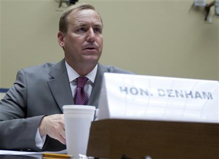 Handout photo shows U.S. Rep. Denham attending House Oversight and Government Reform Committee hearing in Washington