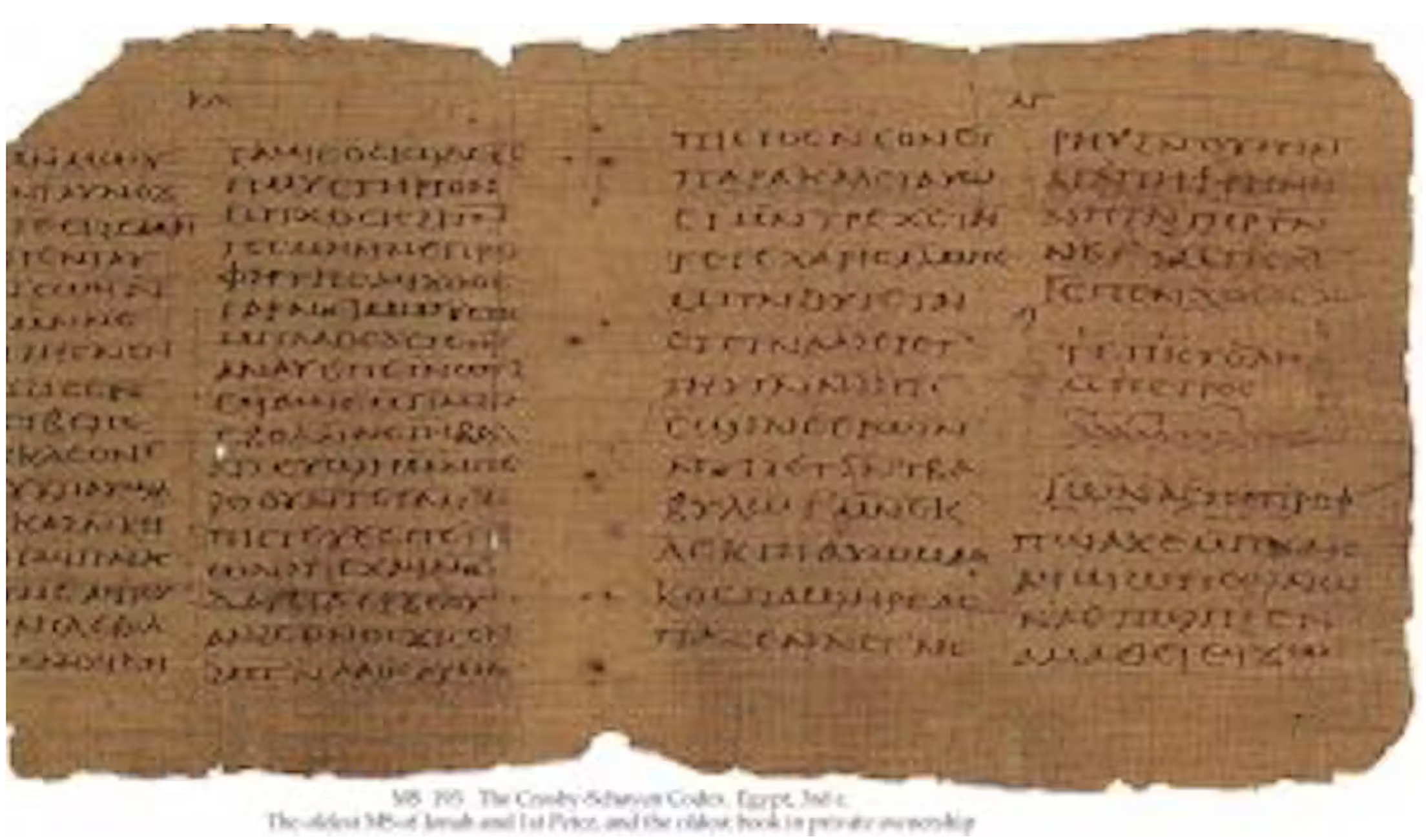  The Crosby-Schøyen Codex, written in Coptic, on papyrus. The Schøyen Collection 