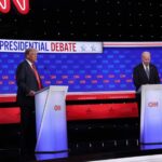 U.S. President Joe Biden and Donald Trump participate in the CNN Presidential Debate on June 27, 2024