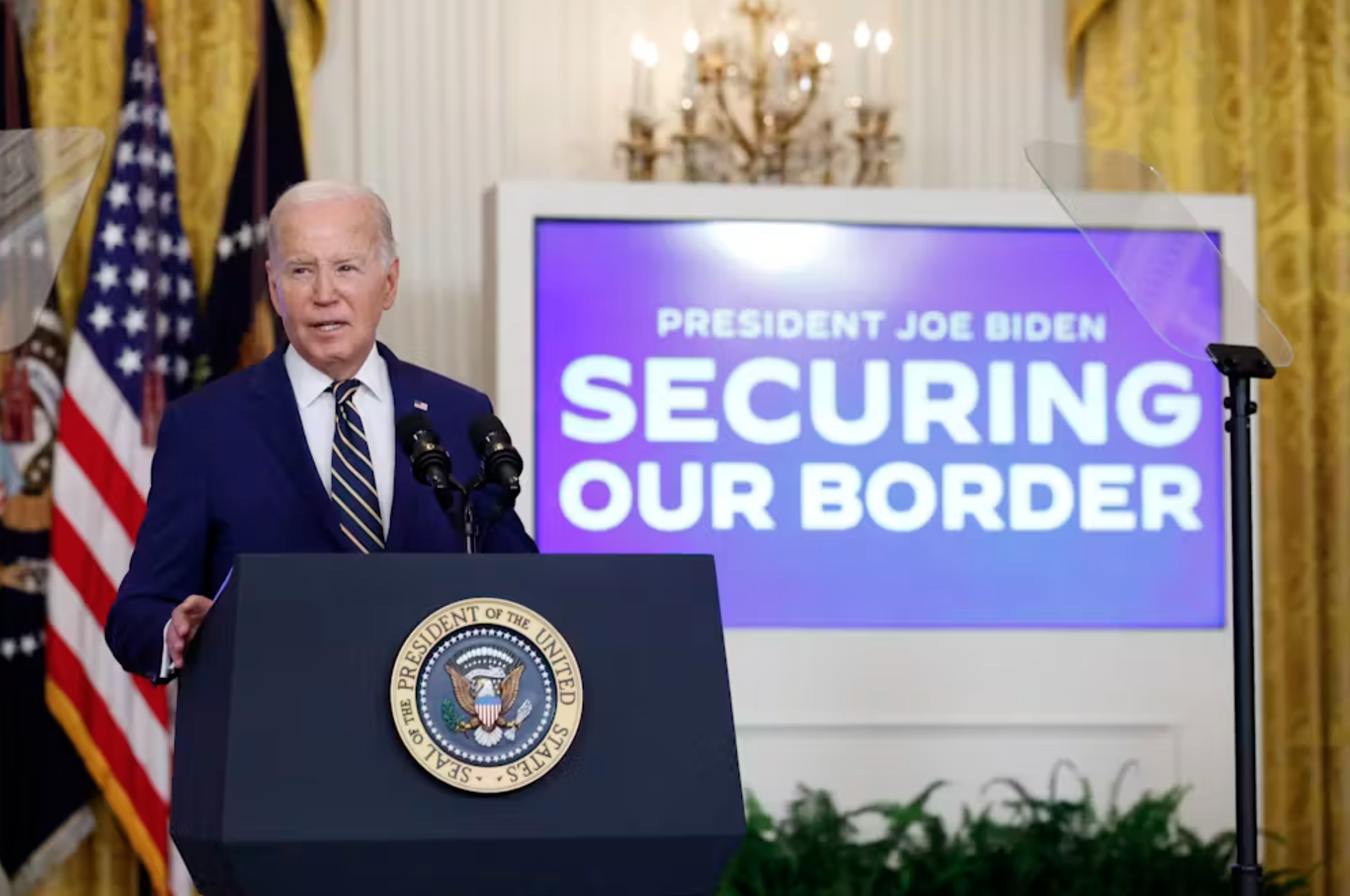 President Joe Biden speaks about his executive order limiting asylum on June 4, 2024, at the White House. 
