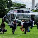 President Joe Biden makes his way to Marine One