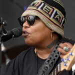 Meshell Ndegeocello performs during the Newport Jazz Festival