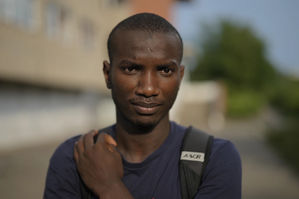 Omar Diallo, a 22-year-old migrant from Guinea in West Africa