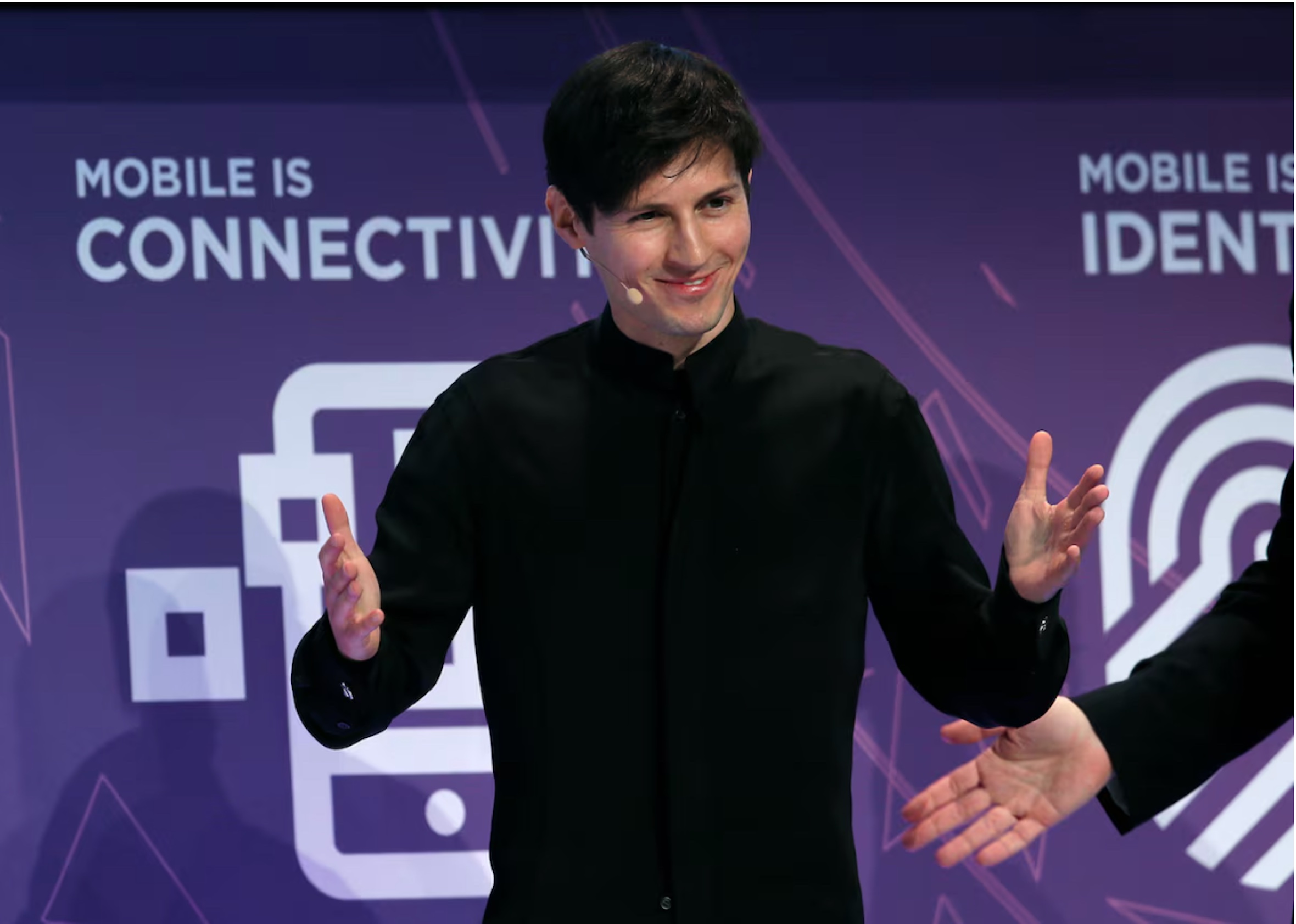 Founder and CEO of Telegram Pavel Durov delivers a keynote speech during the Mobile World Congress in Barcelona, Spain February 23, 2016. 