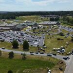 People leave Apalachee High School, Wednesday, Sept. 4, 2024, in Winder, Ga.