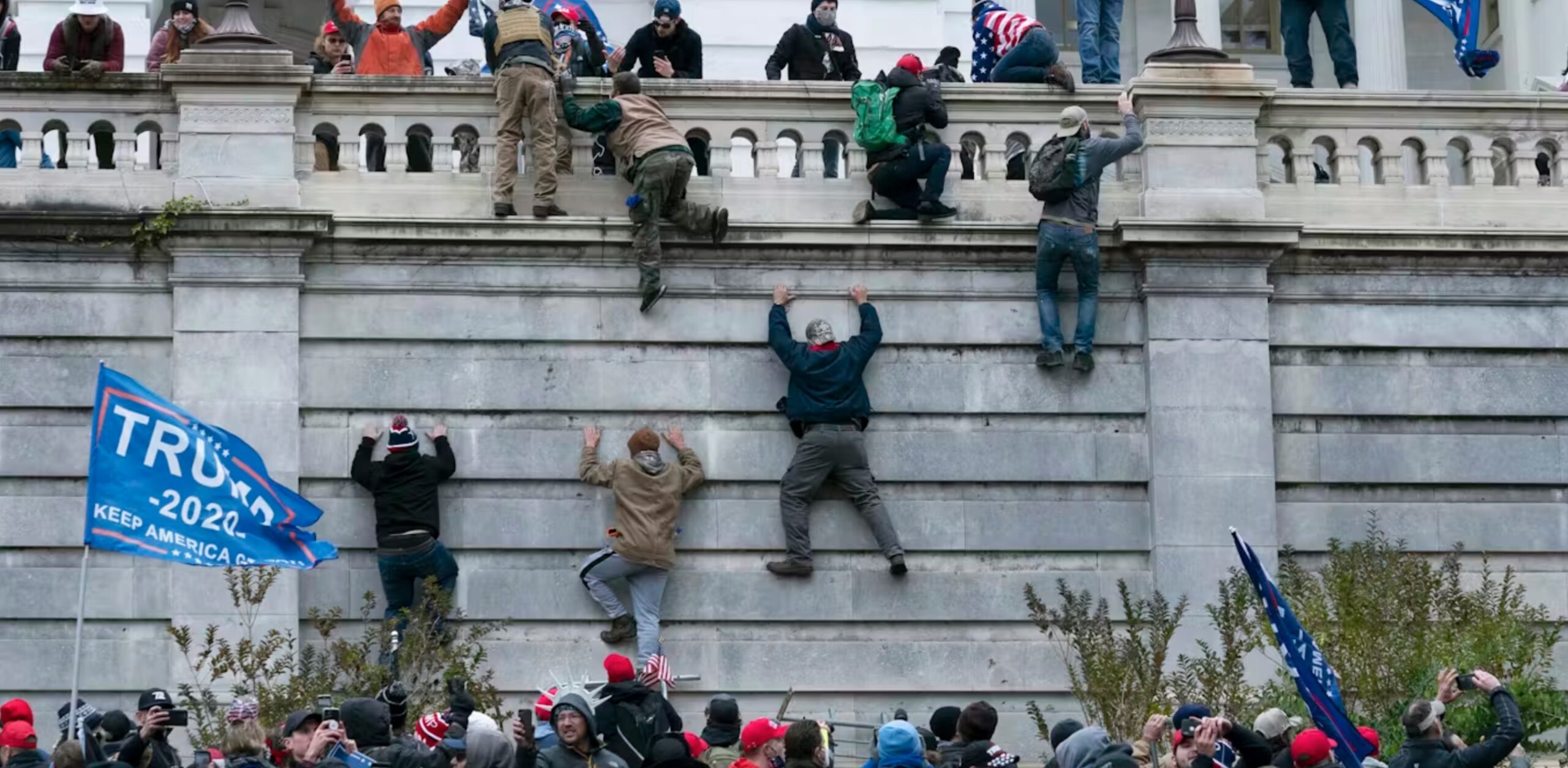 Armed Trump supporters breach the U.S. Capitol on Jan. 6, 2021, in the worst attack on Washington, D.C., since the War of 1812. 