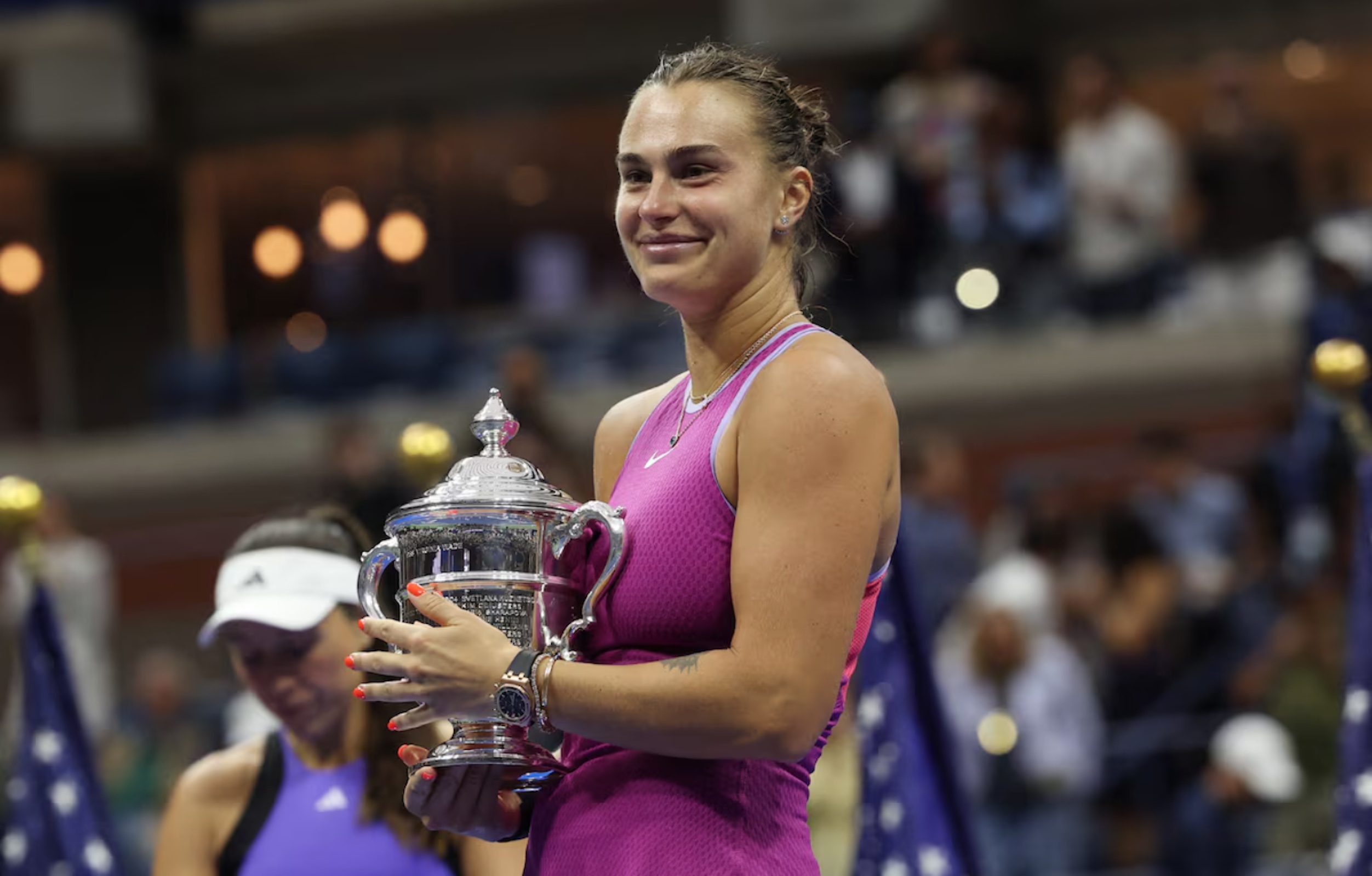 Aryna Sabalenka, U.S. Open, Flushing Meadows, New York, September 7, 2024. 