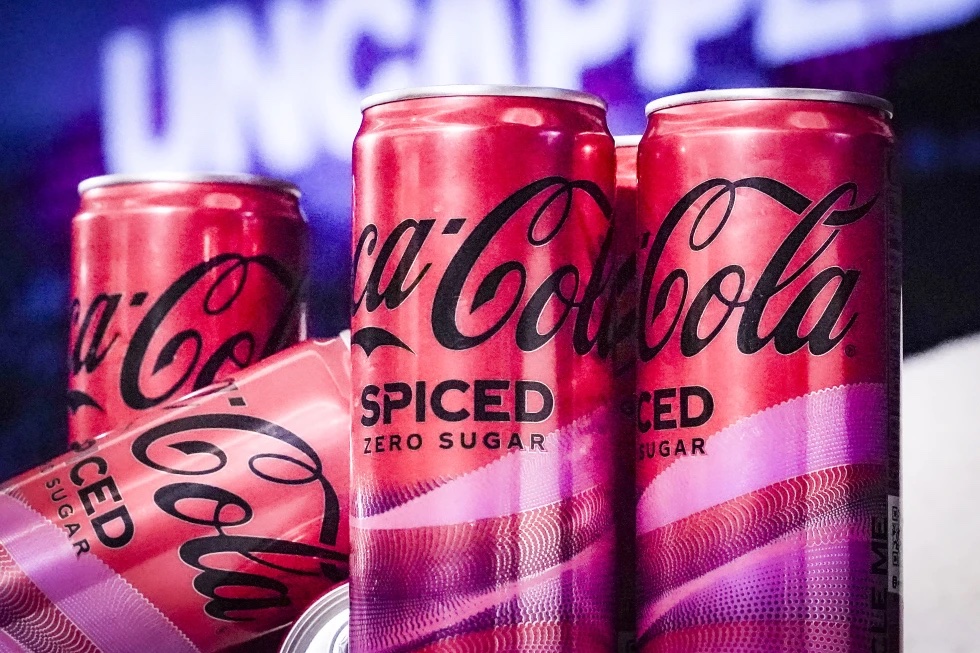 Cans of Coca-Cola Spiced are shown on Feb. 6, 2024, in New York.