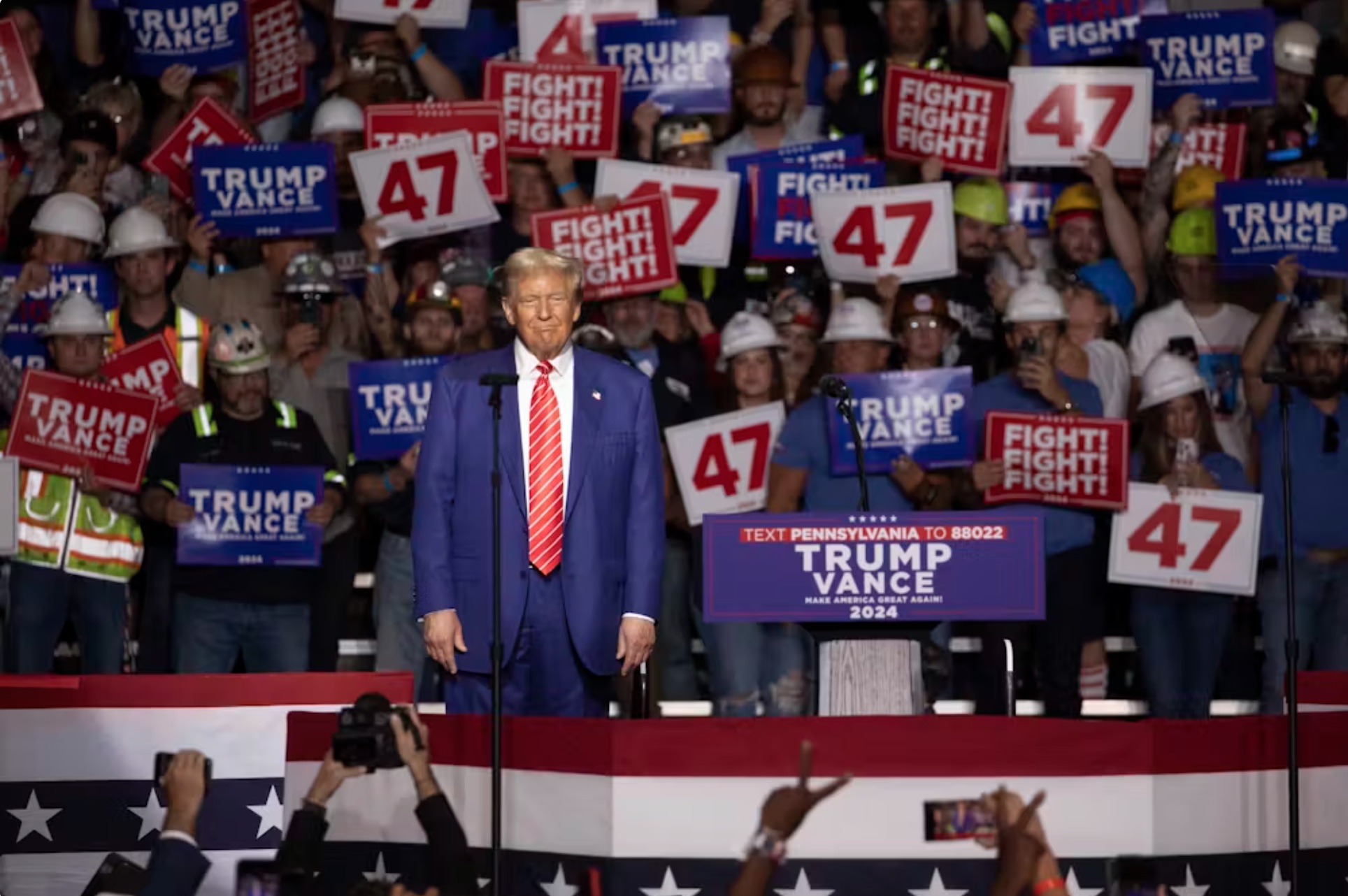 ‘Fight, fight, fight’: a rallying cry of Trump’s 2024 campaign. 