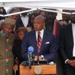 Mayor Eric Adams at a news conference following his indictment by federal prosecutors on Sept. 26, 2024.