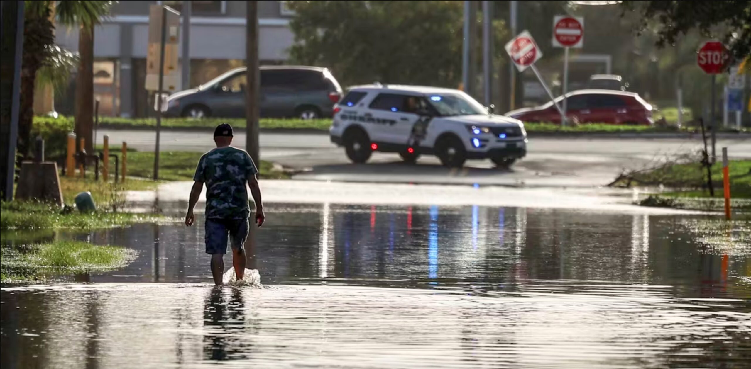 Strong winds from Hurricane Helene, one of the most powerful storms to hit the Southeast, flooded roads and cut power in multiple states. 