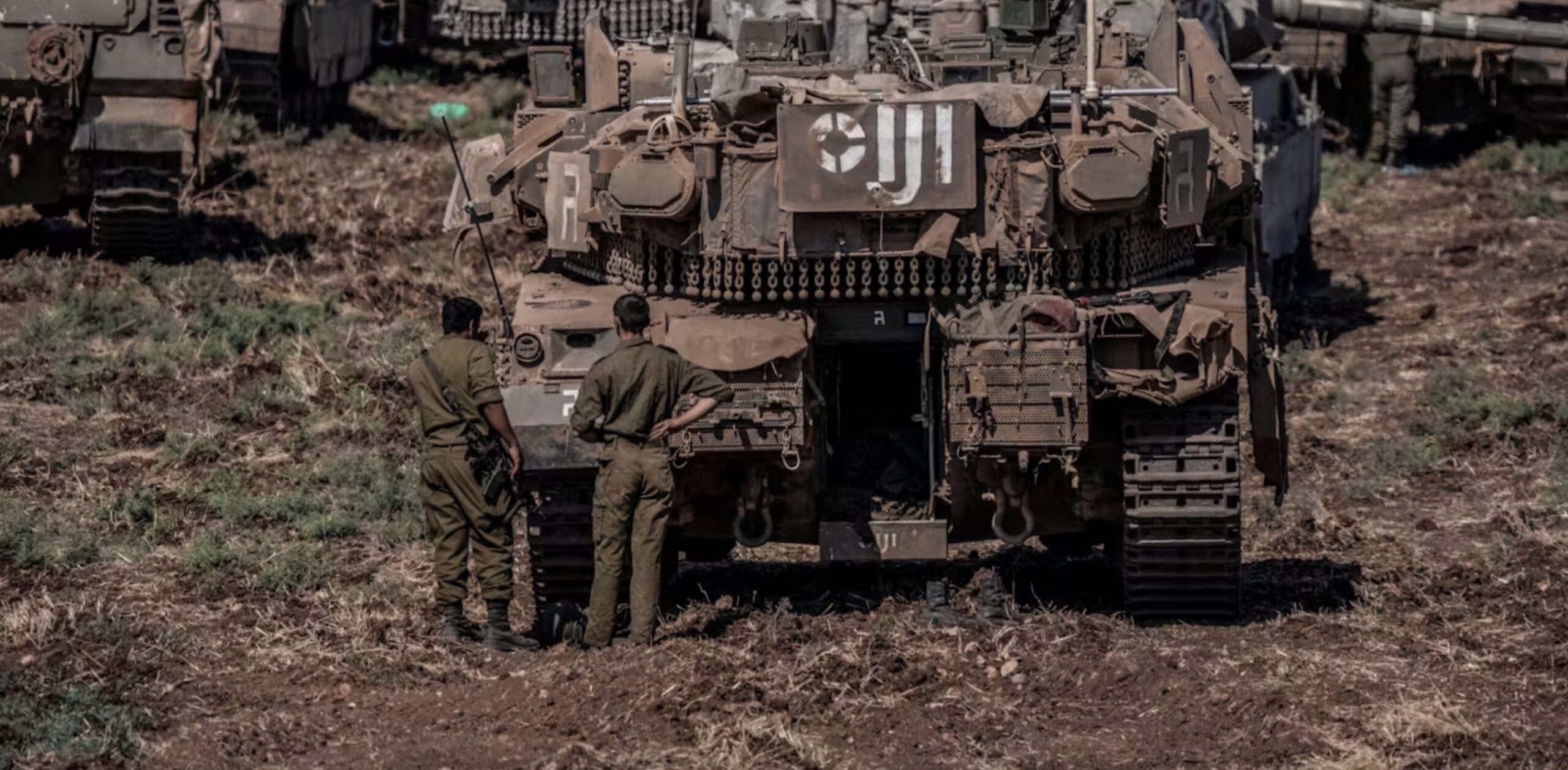 Israeli tanks mass on the border with Lebanon, September 28 2024. 