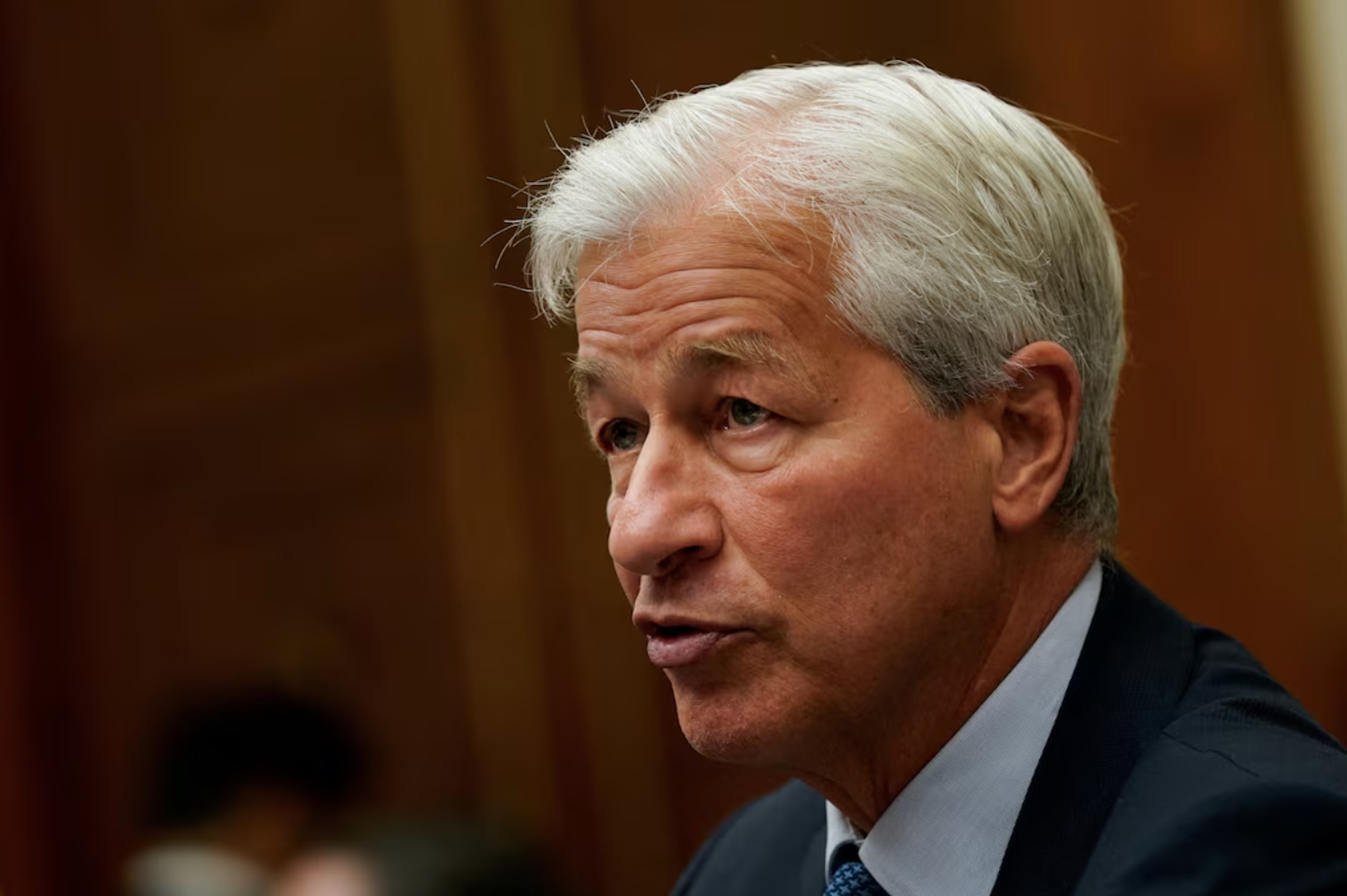 JPMorgan Chase President and CEO Jamie Dimon testifies during a U.S. House Financial Services Committee hearing on Capitol Hill in Washington, U.S., September 21, 2022. 