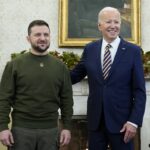 President Joe Biden meets with Ukrainian President Volodymyr Zelenskyy in the Oval Office of the White House, Wednesday, Dec. 21, 2022, in Washington.