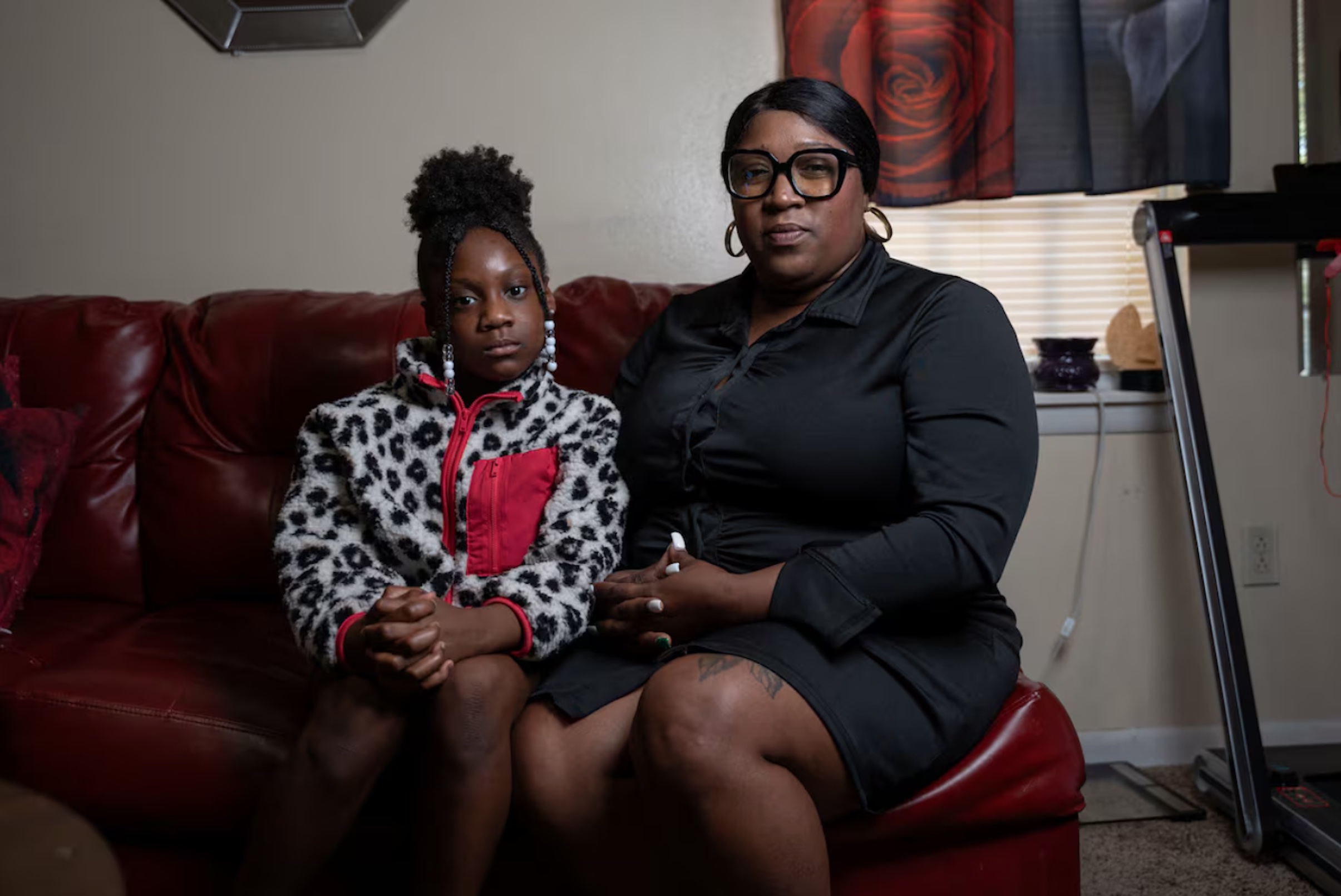 Katrina Begley and her daughter Carmel Miller, Nashville, August 17, 2024. REUTERS/Kevin Wurm