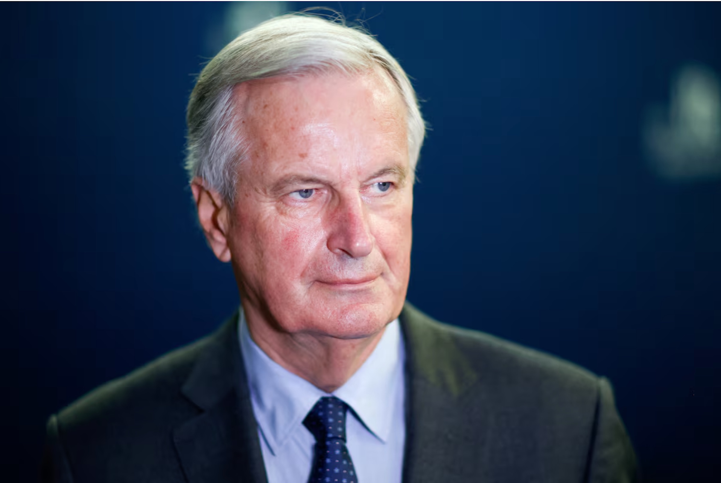 Michel Barnier, former European Union's Brexit negotiator and Les Republicains (LR) French centre-right party presidential primary candidate, attends an interview with Reuters at the Les Republicains party headquarters in Paris, France, November 22, 2021. 