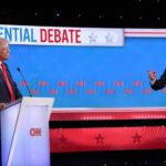 President Joe Biden and former President Donald Trump at the CNN presidential debate on June 27, 2024, in Atlanta.