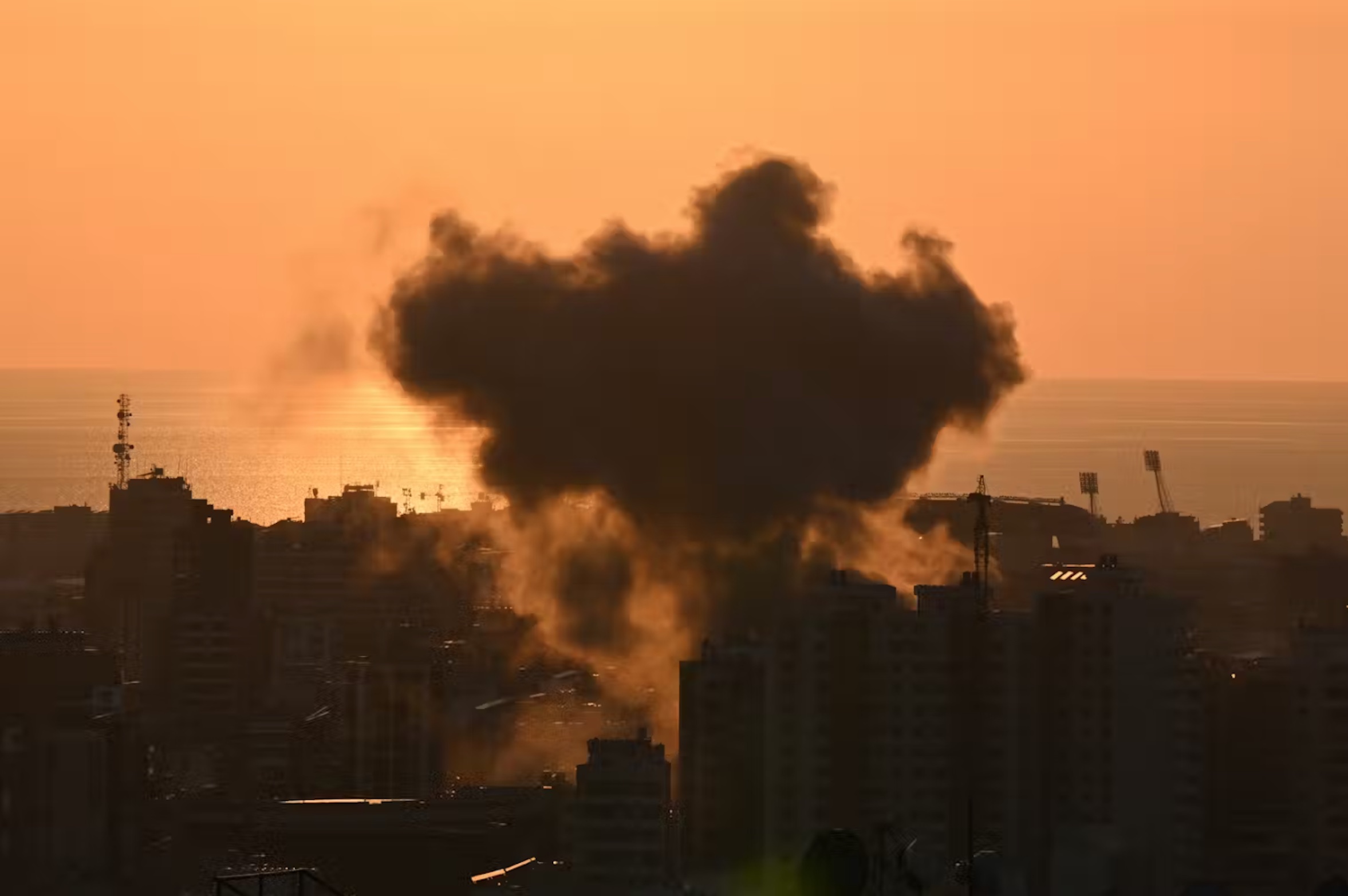 Smoke rises from the site of an Israeli airstrike on the Shiyah neighbourhood of Beirut’s southern suburbs on Sept. 28, 2024. 