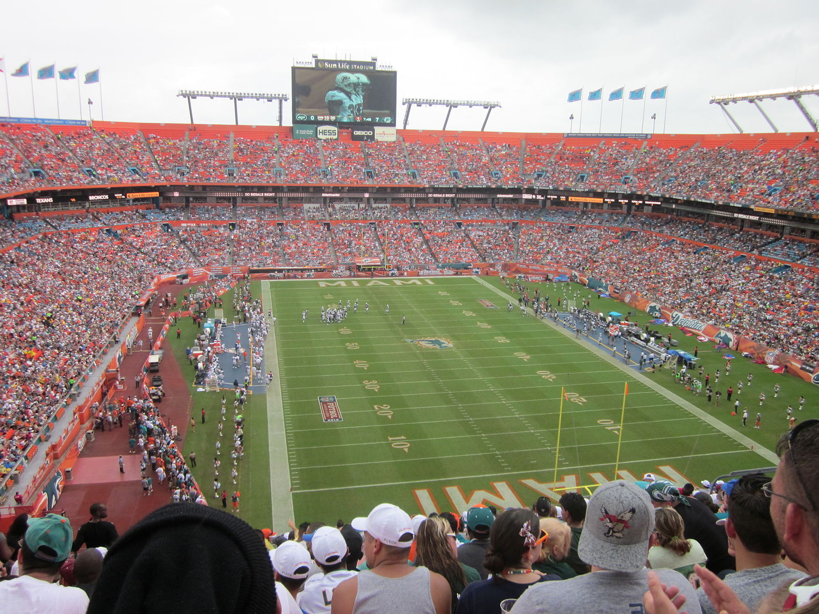 Overall view of the Sun Life Stadium in Miami Gardens, Florida