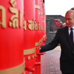 Russian President Vladimir Putin visits Tubten Shedrub Ling datsan in Kyzyl, Republic of Tyva, Russia, Monday, Sept. 2, 2024.