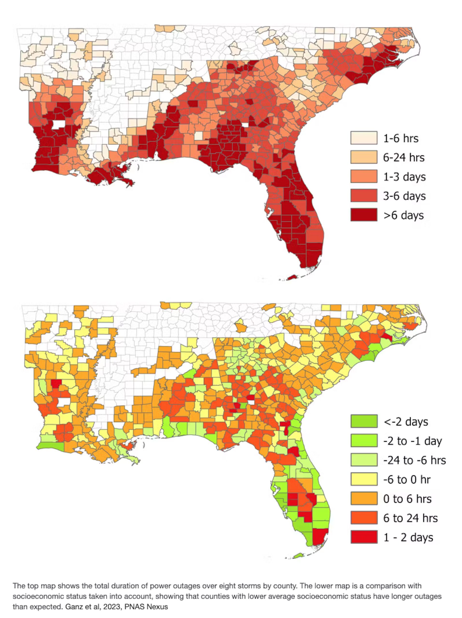 Map power outrages