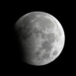 A partial lunar eclipse is seen in Karachi, Pakistan, Oct. 29, 2023.