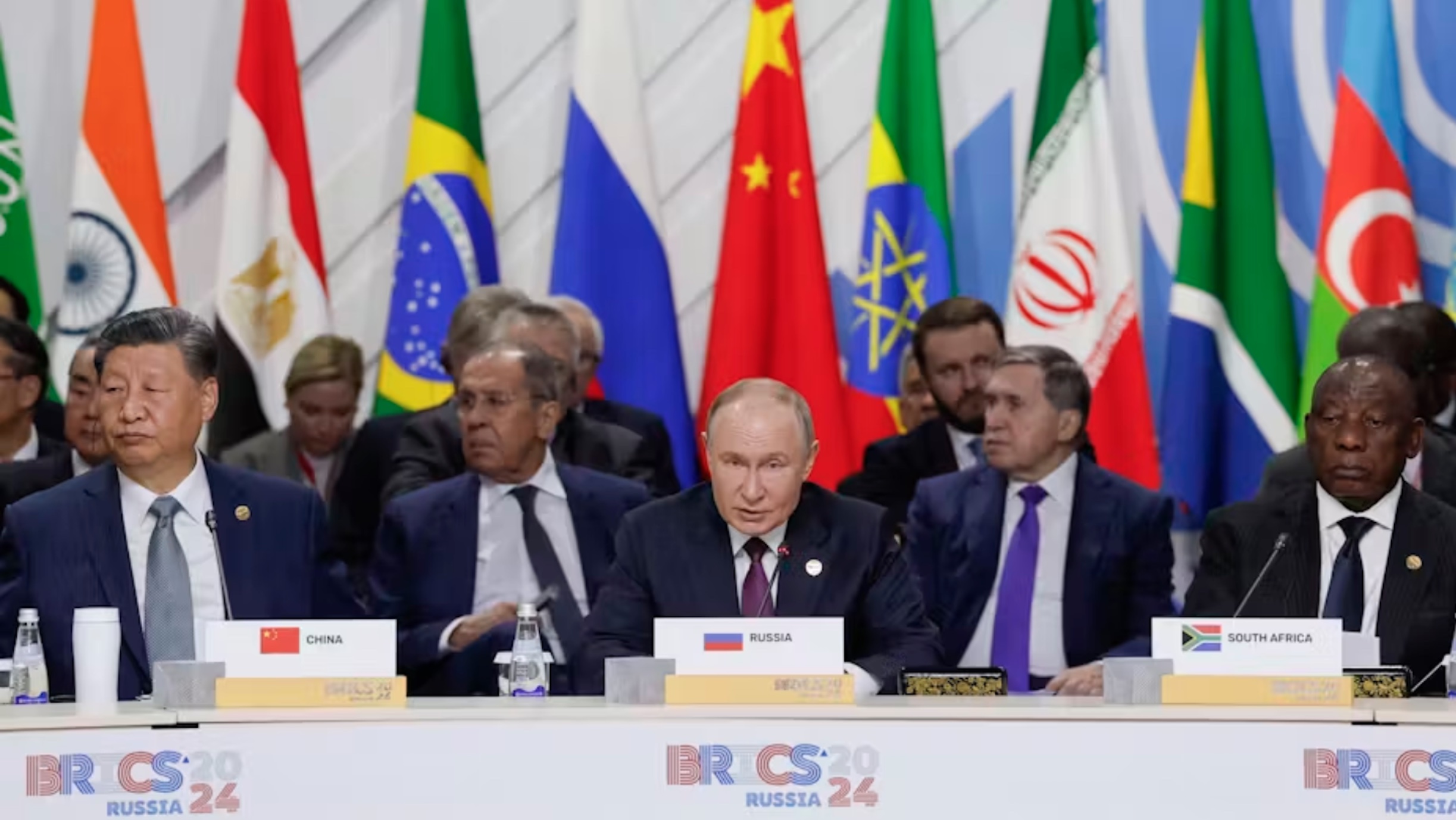 Several world leaders at the Brics summit in Kazan on 24 October 2024. 