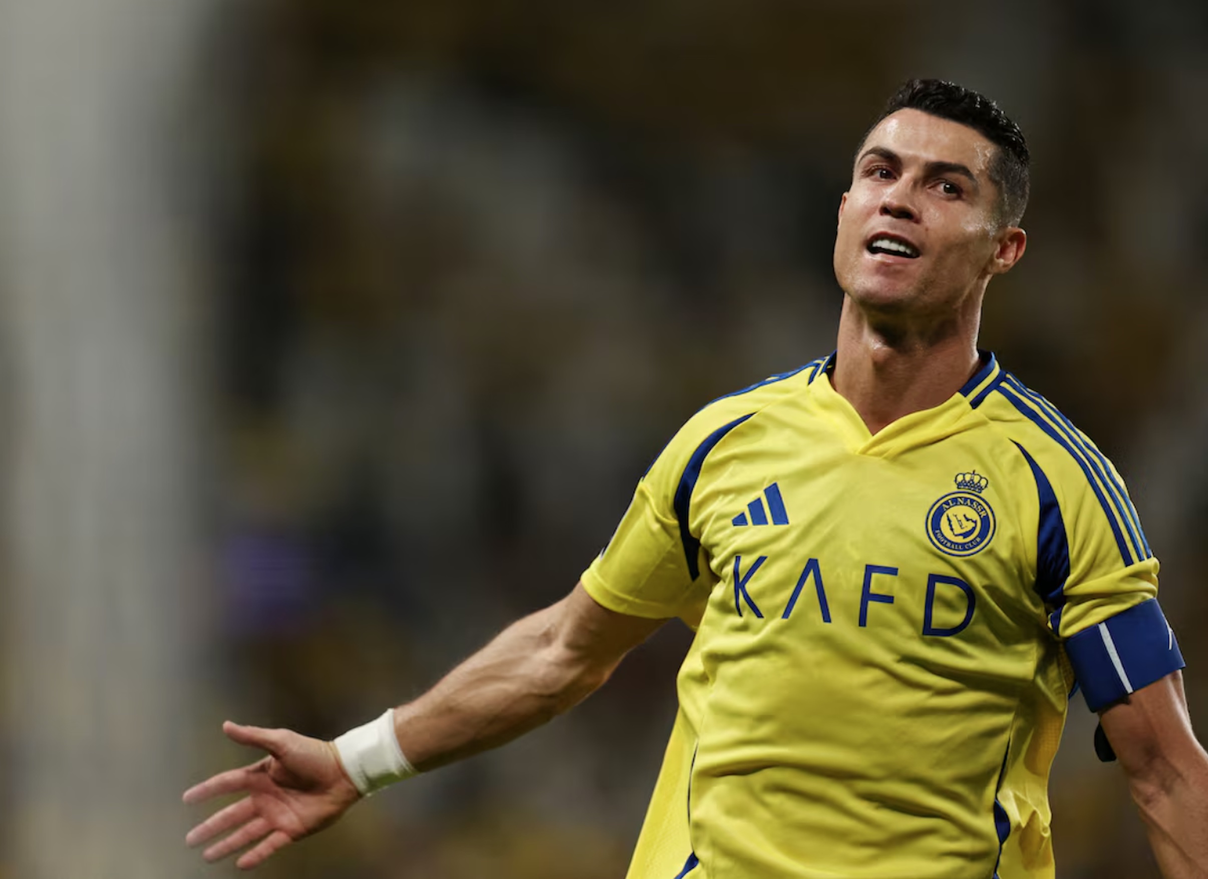 Soccer Football - Asian Champions League - Group B - Al Nassr v Al Rayyan - Al-Awwal Park, Riyadh, Saudi Arabia - September 30, 2024 Al Nassr's Cristiano Ronaldo celebrates scoring their second goal