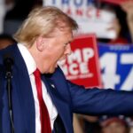 Former US president, Donald Trump, speaks at a campaign rally in Las Vegas on September 13.