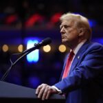 Republican presidential nominee former President Donald Trump speaks at a campaign rally at Madison Square Garden, Sunday, Oct. 27, 2024, in New York.