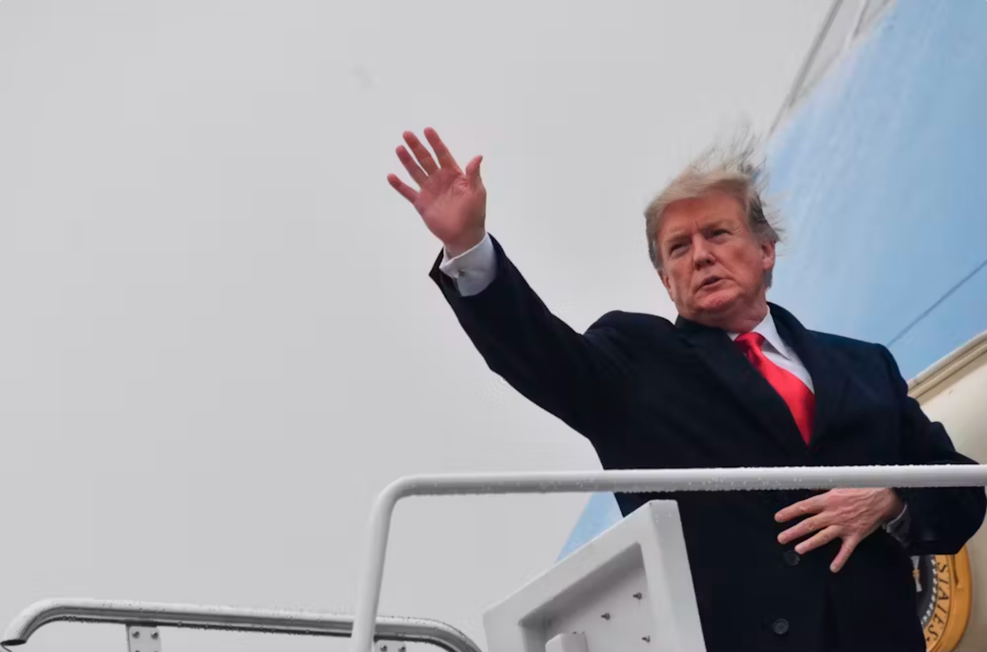 Donald Trump departs from Washington D.C., on Feb. 11, 2019, shortly after signing an executive order on artificial intelligence that included setting technical standards. 