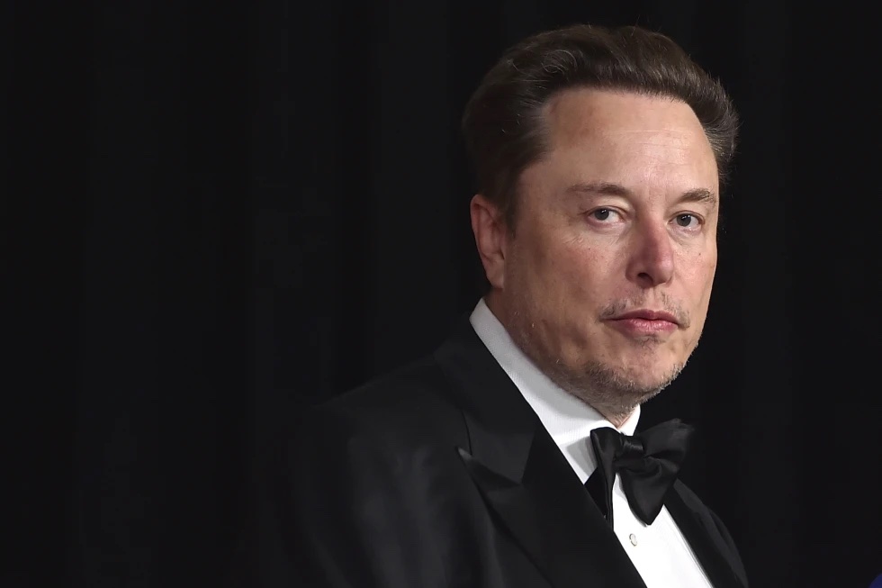 Elon Musk arrives at the 10th Breakthrough Prize Ceremony on April 13, 2024, at the Academy Museum of Motion Pictures in Los Angeles. 