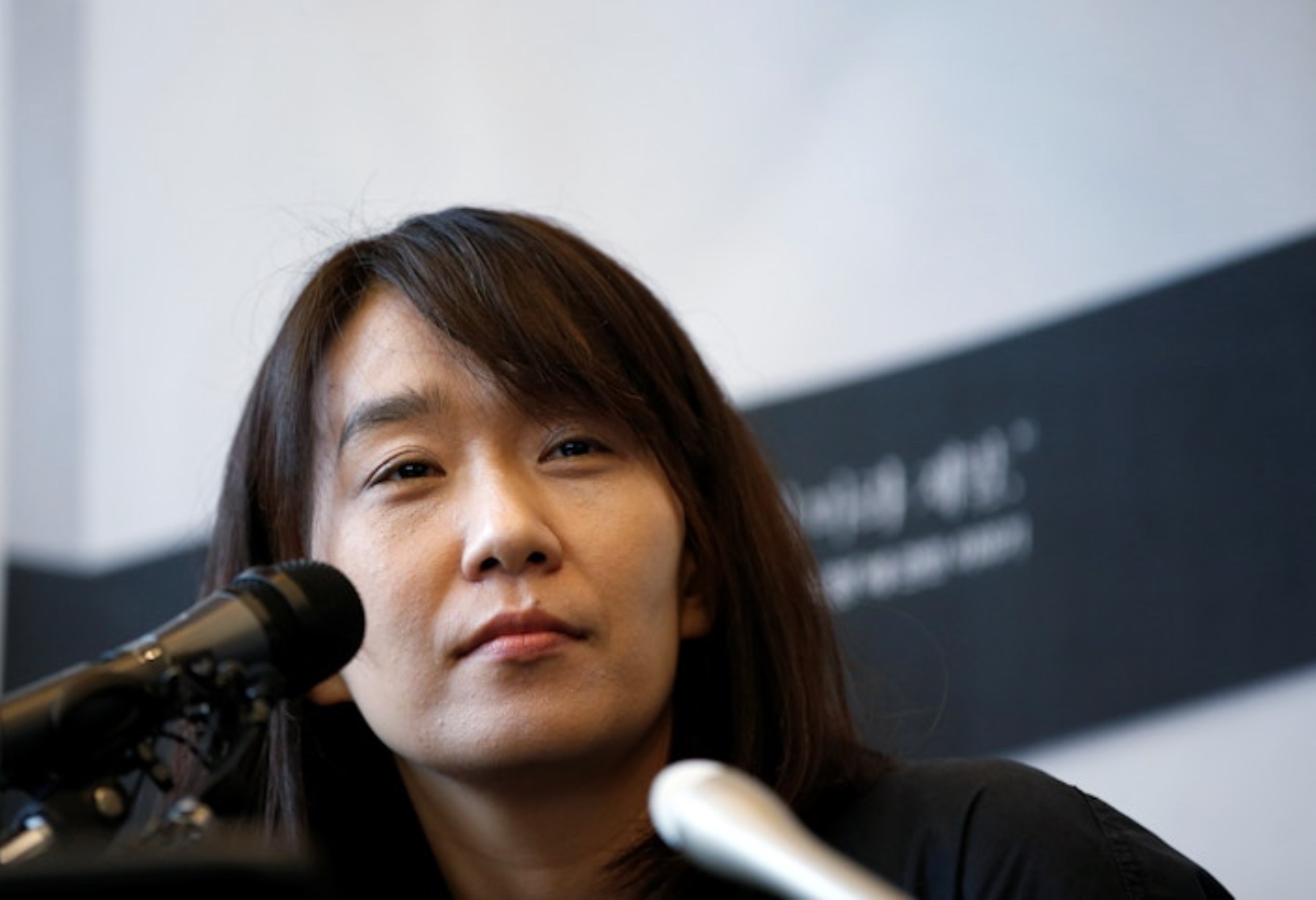 South Korean author Han Kang attends a news conference in Seoul, South Korea, May 24, 2016. 