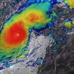 Satellite data shows Hurricane Milton on Oct. 7, 2024, as it gained strength quickly over the Gulf of Mexico.