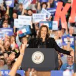 Vice President Kamala Harris campaigns in Wilkes-Barre, Pa., on Sept. 13, 2024.