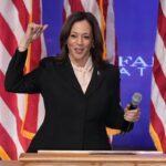 Democratic presidential nominee Vice President Kamala Harris speaks during a church service and early vote event at Divine Faith Ministries International, Sunday, Oct. 20, 2024, in Jonesboro, Ga.