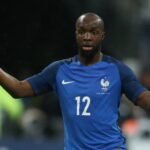 French soccer team player Lassana Diarra reacts .