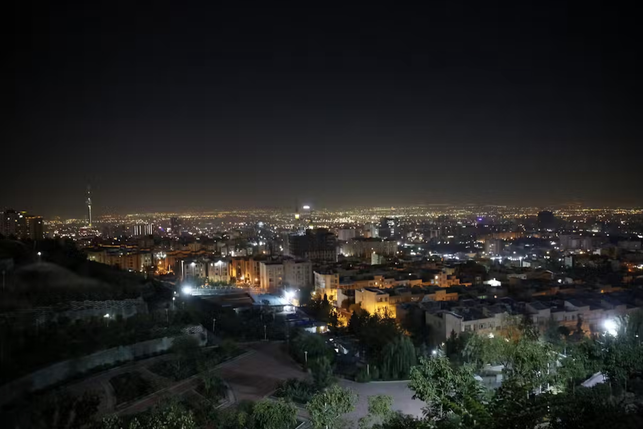 A view of Iran’s capital, Tehran, following the Israeli army’s announcement of strikes on Oct. 26, 2024. 