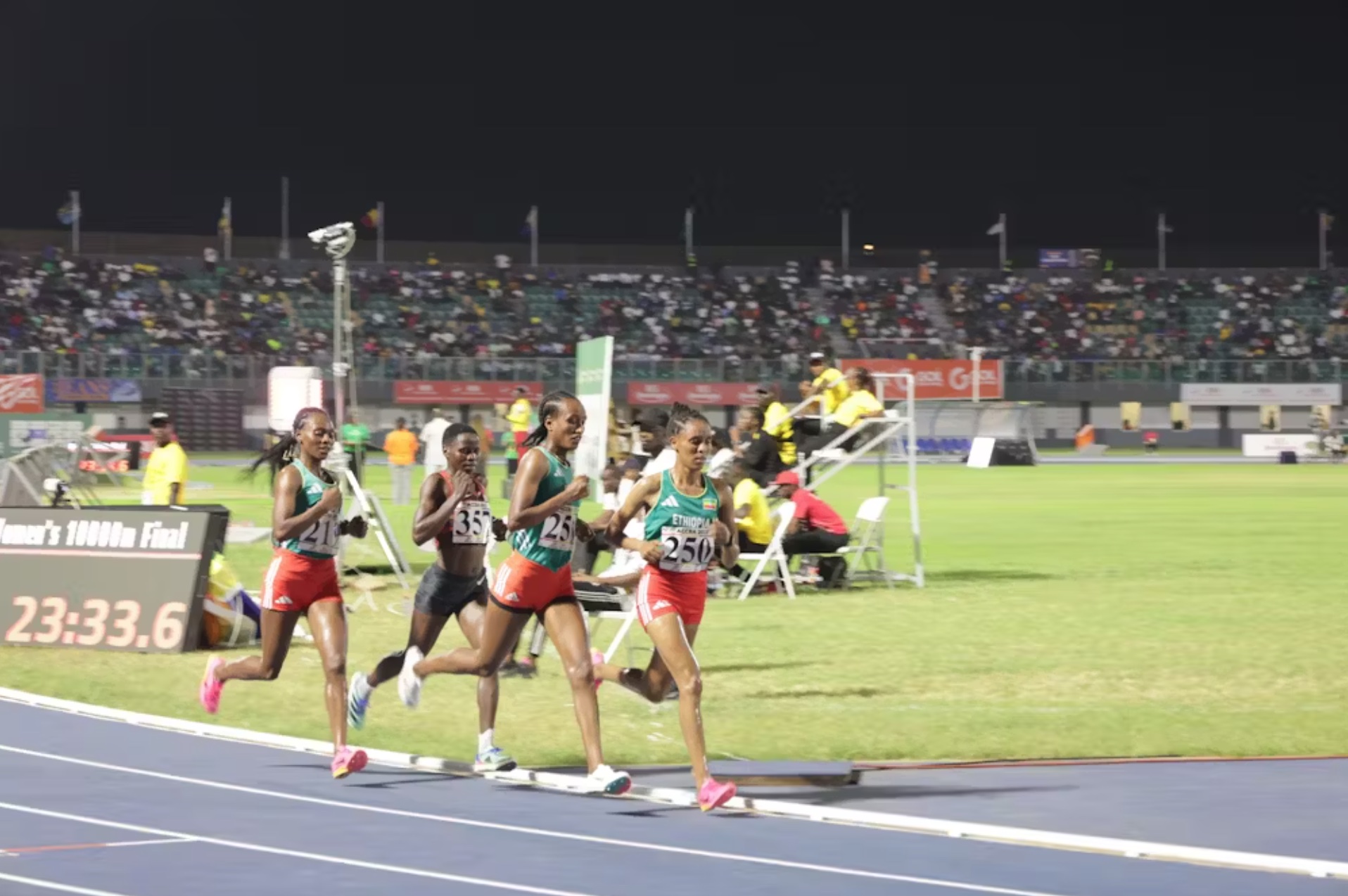 The 2024 African Games, held in Ghana, used an 11,000-seater stadium for athletics events.