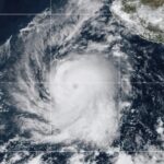 This satellite image provided by NOAA on Tuesday, Oct. 22, 2024 shows Hurricane Kristy.