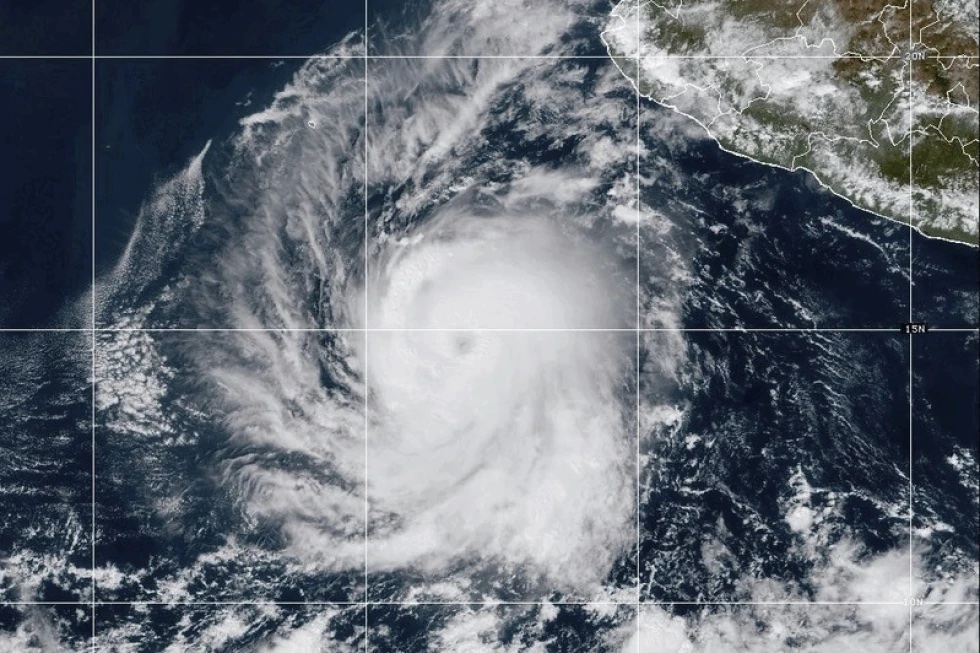 This satellite image provided by NOAA on Tuesday, Oct. 22, 2024 shows Hurricane Kristy.